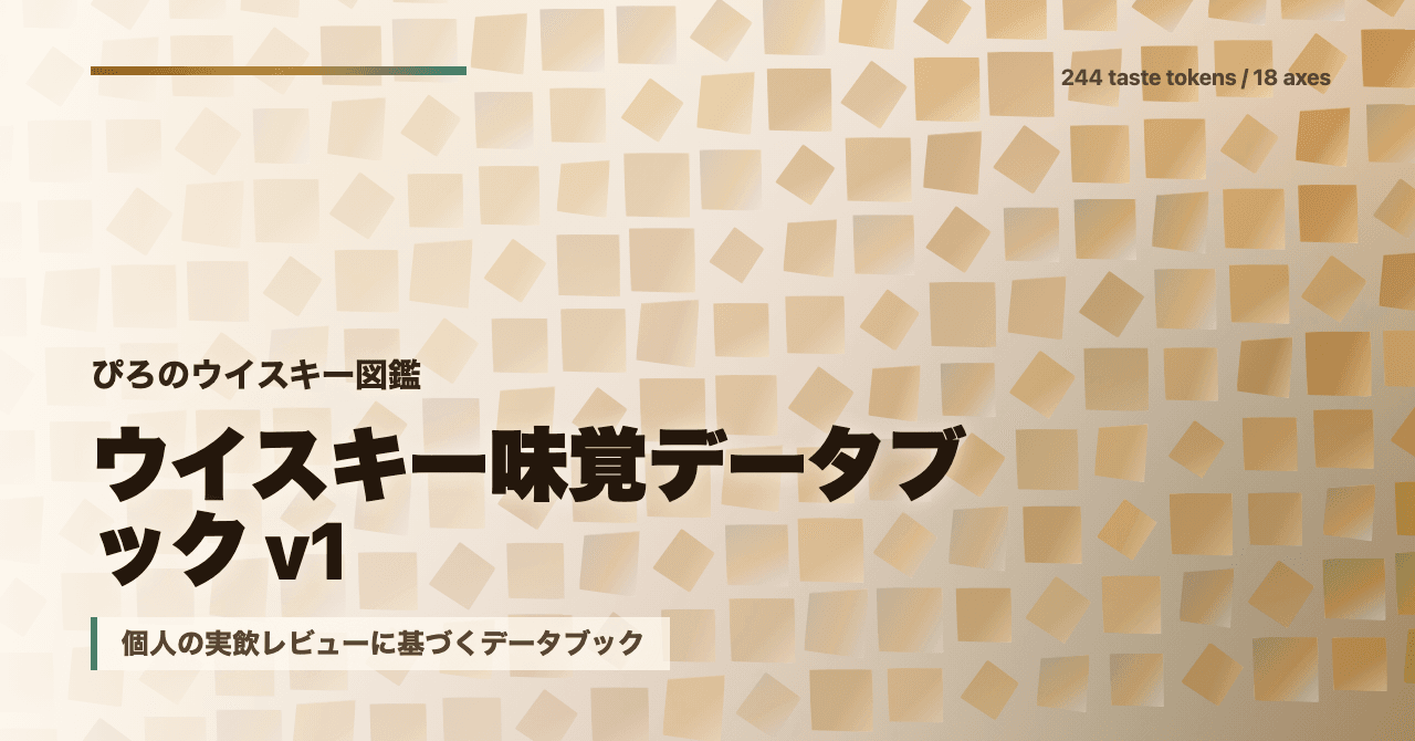ウイスキー味覚データブック v1の表紙