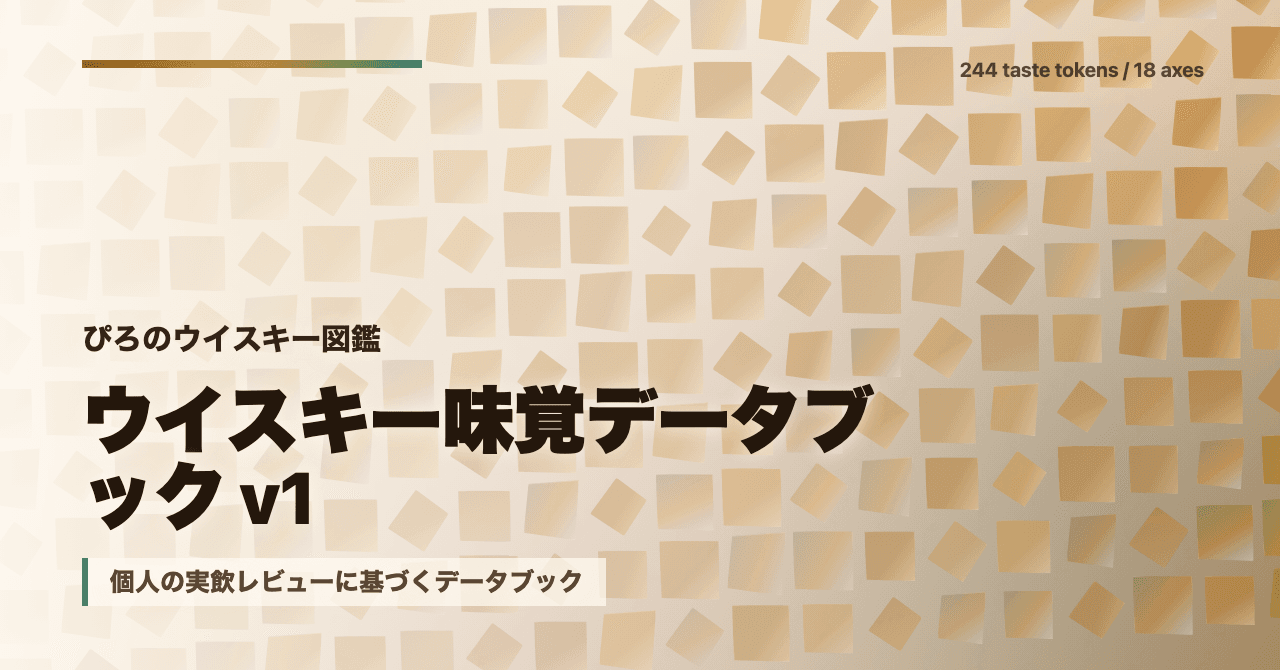 ウイスキー味覚データブック v1の表紙