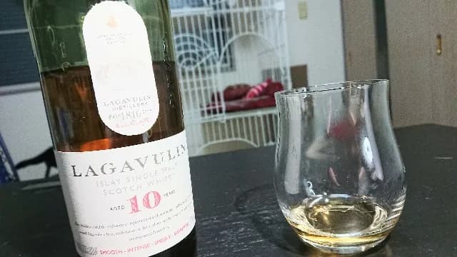 ラガヴーリン10年の実飲時に撮影した写真(筆者撮影)