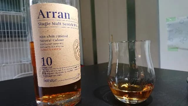 アラン 10年の実飲時に撮影した写真(筆者撮影)