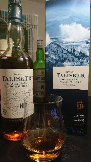 タリスカー10年の実飲時に撮影した写真(筆者撮影)