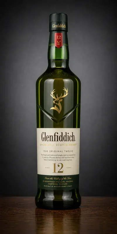 グレンフィディック12年のボトルイメージ（AI生成）